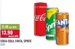 Ratio Coca-cola, fanta, sprite nabídka