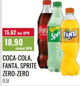 Ratio Coca-cola, fanta, sprite zero-zero nabídka
