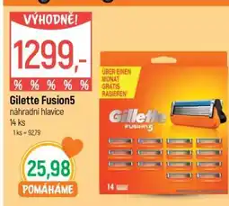 Globus Gillette Fusion5 náhradní hlavice 14 ks nabídka