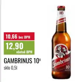 Ratio GAMBRINUS 10° sklo nabídka