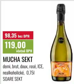 Ratio Mucha sekt demi, brut, doux, rosé, ICE, nealkoholické nabídka