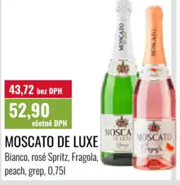 Ratio MOSCATO DE LUXE Bianco, rosé Spritz, Fragola, peach, grep nabídka