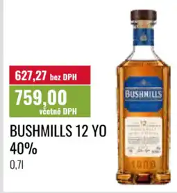 Ratio BUSHMILLS 12 yo 40% nabídka
