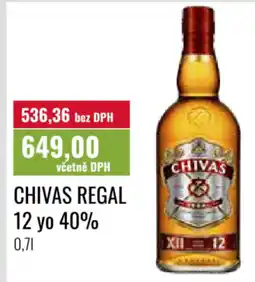 Ratio CHIVAS REGAL 12 yo 40% nabídka