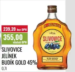 Ratio SLIVOVICE jelínek budík gold 45% nabídka