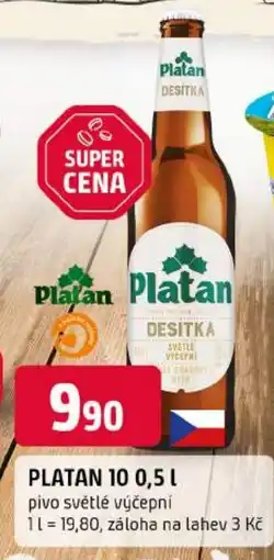 Trefa PLATAN 10 pivo světlé výčepní nabídka