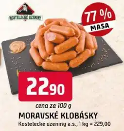 Trefa Moravské klobásky kostelecké uzeniny a.s. nabídka