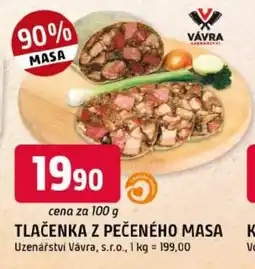 Trefa Tlačenka z pečeného masa uzenářství vávra, s.r.o. nabídka