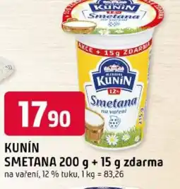 Trefa Kunin smetana nabídka
