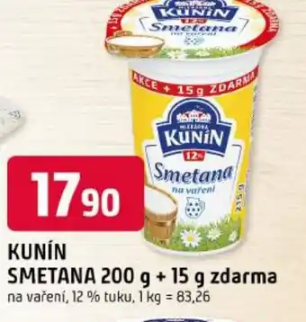 Trefa Kunin smetana nabídka