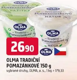 Trefa Olma tradiční pomazánkové nabídka