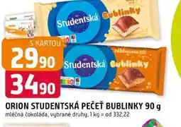 Trefa Orion studentská pečeť bublinky nabídka