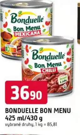 Trefa Bonduelle bon menu nabídka