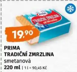 Trefa PRIMA Tradiční zmrzlina smetanová nabídka