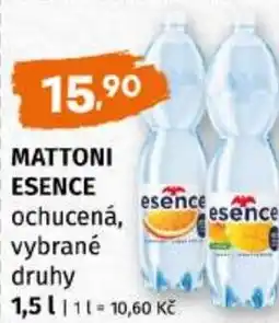 Trefa MATTONI ESENCE ochucená nabídka