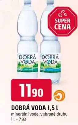 Trefa DOBRÁ VODA minerální voda nabídka