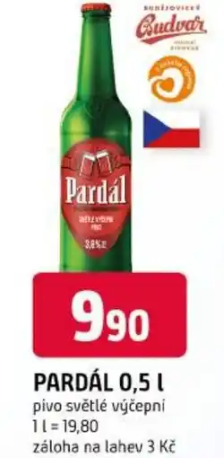 Trefa PARDÁL pivo světlé výčepni nabídka