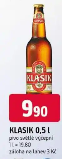 Trefa KLASIK pivo světlé výčepní nabídka