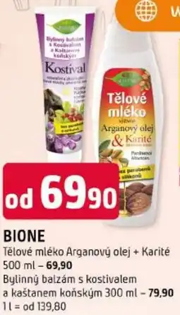 Trefa BIONE Tělové mléko Arganový olej + Karité nabídka