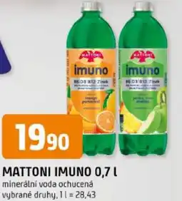 Trefa MATTONI IMUNO minerální voda ochucená nabídka