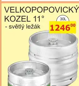 BENE Nápoje Velkopopovický Kozel 11 pivo ležák světlý sud nabídka