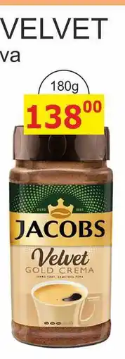 BENE Nápoje Jacobs Velvet Gold Crema instantní káva 180g, vybrané druhy nabídka