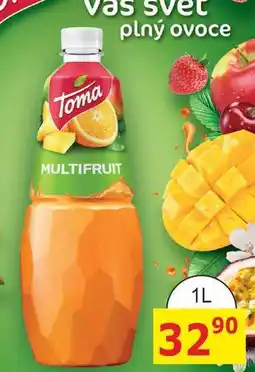 BENE Nápoje Toma 100% džus 1l, vybrané druhy PET nabídka