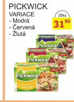BENE Nápoje PICKWICK VARIACE - Modrá - Červená - Žlutá 20ks nabídka