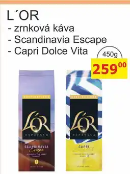 BENE Nápoje L'OR - zrnková káva - Scandinavia Escape - Capri Dolce Vita nabídka
