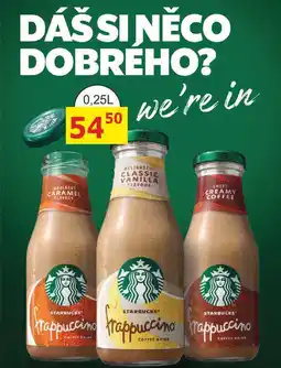 BENE Nápoje STARBUCKS frappuccino nabídka
