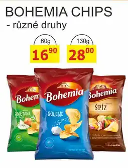 BENE Nápoje BOHEMIA CHIPS nabídka