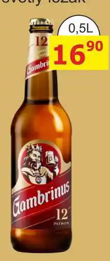 BENE Nápoje Gambrinus 12 PATRON nabídka