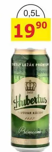 BENE Nápoje Pivovar Kácov Hubertus Pivo světlý ležák premium 0,5l plech nabídka