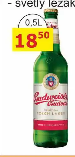 BENE Nápoje Budweiser Budvar Světlý ležák nabídka