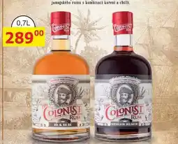 BENE Nápoje COLONIST rum nabídka