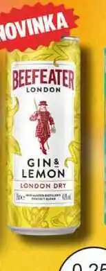 BENE Nápoje BEEFEATER LONDON GIN& LEMON LONDON DRY 0,25l plech nabídka