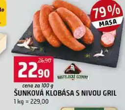 Terno ŠUNKOVÁ KLOBÁSA S NIVOU GRIL nabídka