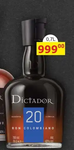 BENE Nápoje Dictador 20y nabídka