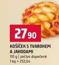 Terno KOŠÍČEK S TVAROHEM A JAHODAMI 110 g pečivo dopečené nabídka