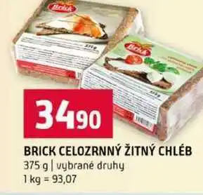 Terno BRICK CELOZRNNÝ ŽITNÝ CHLÉB 375 g vybrané druhy nabídka
