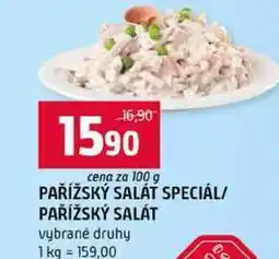 Terno PAŘÍŽSKÝ SALÁT SPECIÁL PAŘÍŽSKÝ SALÁT vybrané druhy nabídka
