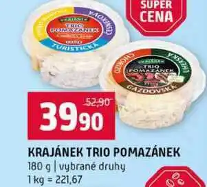 Terno KRAJÁNEK TRIO POMAZÁNEK 180 g vybrané druhy nabídka
