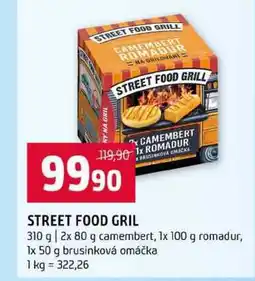 Terno STREET FOOD GRIL 310 g 2x 80 g camembert, 1x 100 g romadur, 1x 50 g brusinková omáčka nabídka