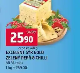 Terno EXCELENT SÝR GOLD ZELENÝ PEPŘ & CHILLI 48% tuku nabídka