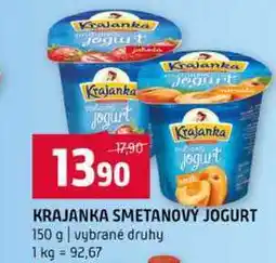 Terno KRAJANKA SMETANOVÝ JOGURT 150 g vybrané druhy nabídka