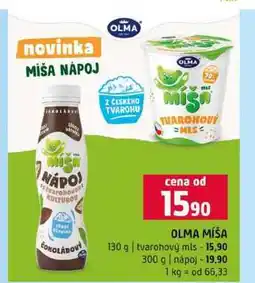 Terno OLMA MÍŠA 130 g tvarohový mls 300 g nápoj nabídka