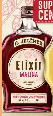 BENE Nápoje R. JELÍNEK Elixír MALINA nabídka