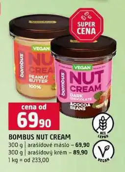 Terno BOMBUS NUT CREAM 300 g arašídové máslo 300 g arašídový krém nabídka