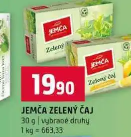 Terno JEMČA ZELENÝ ČAJ 30 g vybrané druhy nabídka