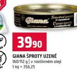Terno GIANA ŠPROTY UZENÉ 160/112 g v rostlinném oleji nabídka